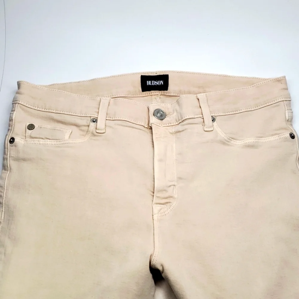 HUDSON Nico Midrise Ankle Supmer Skinny Jeggings 32 Cream NWOT Womens - Picture 5 of 14